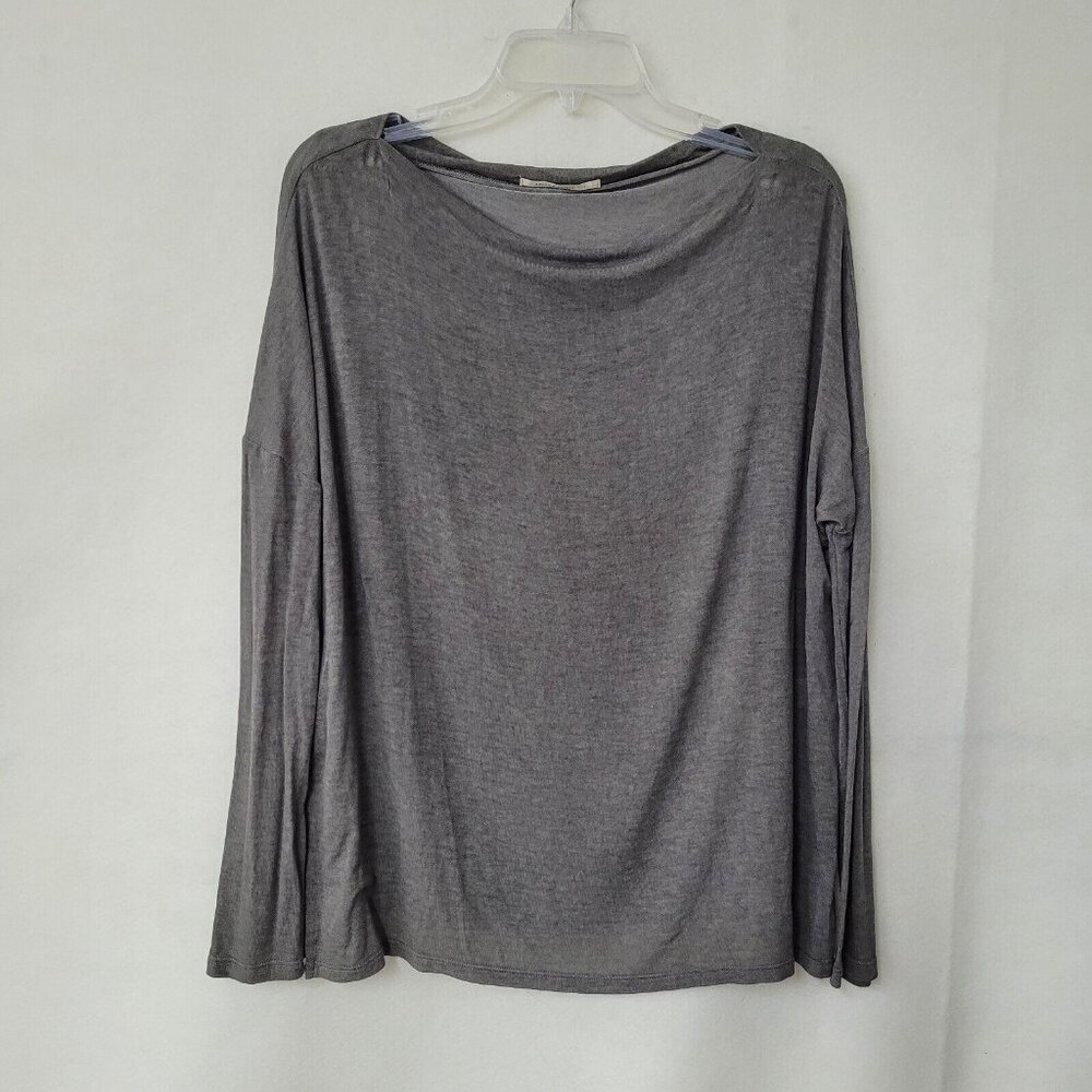 Grade & Gather Sweater Women S Grey Long Sleeve Boatneck LIghtweight Style 40109